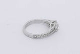 0.70cttw Diamond Ring In 14k White Gold 2.5 Grams Size 4.5 Eb0925czxsa
