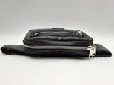 Gucci 474293 Black Gg Supreme Coated Canvas Zip Pocket Belt Bag Do1124rxzde