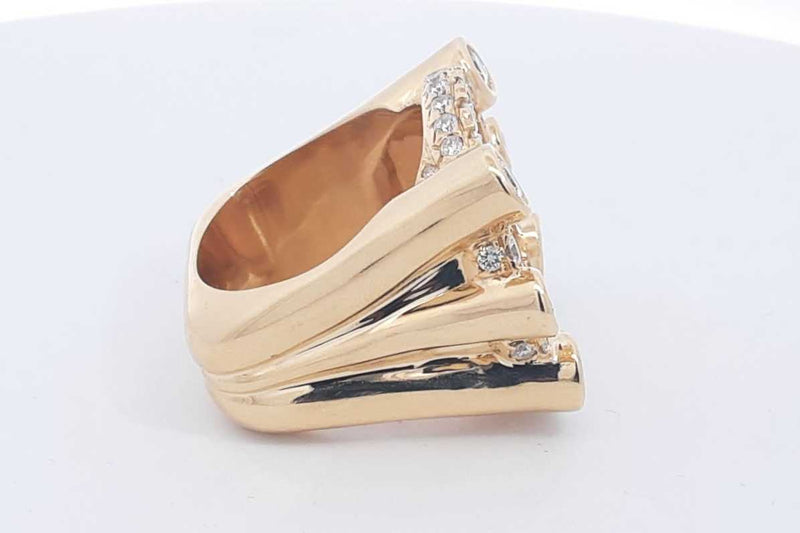 1909 Indian Head 5 Dollar Coin Ring In 18k Yellow Gold & Diamonds 60.7 Grams Size 12 Eb0425rxxzsa