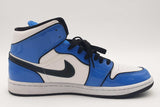 Nike Air Jordan 1 Mid Se 'Signal Blue' Sneakers Size 11 Dd6834-402 Eb0825rxsa