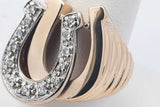 1.3cttw Diamond Double Horseshoe Ring 14k Yellow Gold 16.9g Sz 8.25 Eb0426llxzsa