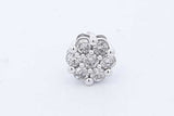 1.05cttw Diamond Single Stud Screwback Earrings 14k White Gold 1.2g Eb0826prxde