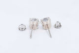 Lab Grown Diamond 4.09ctw Srcewback Stud Earrings In 14k White Gold Eb0421soxosa