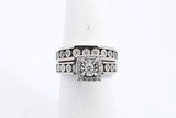 Diamond Engagement Set In 14k White Gold 6.7 Grams Size 6 Eb0724lirsa