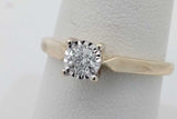 0.1cttw Diamond Ring In 14k Yellow Gold 2.5 Grams Size 6.5 Eb0926lrxsa