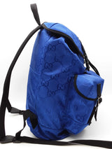 Gucci Blue Econyl Nylon Gg Monogram Off The Grid Backpack Eb0626rxzsa