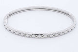 Chanel 18k White Gold Coco Crush Bangle Bracelet 16.9 Grams Eb0626orxzde