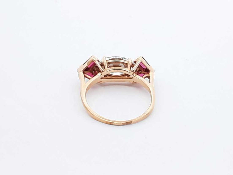1.5ctw Diamond .40ctw Ruby 14k Yellow Gold 3.3 Grams Ring Size 6.5 Sd1224pzxzdu