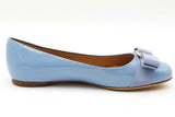 Salvatore Ferragamo Varina Blue Patent Leather Ballet Flats Size 5 Eb1125lxzdu