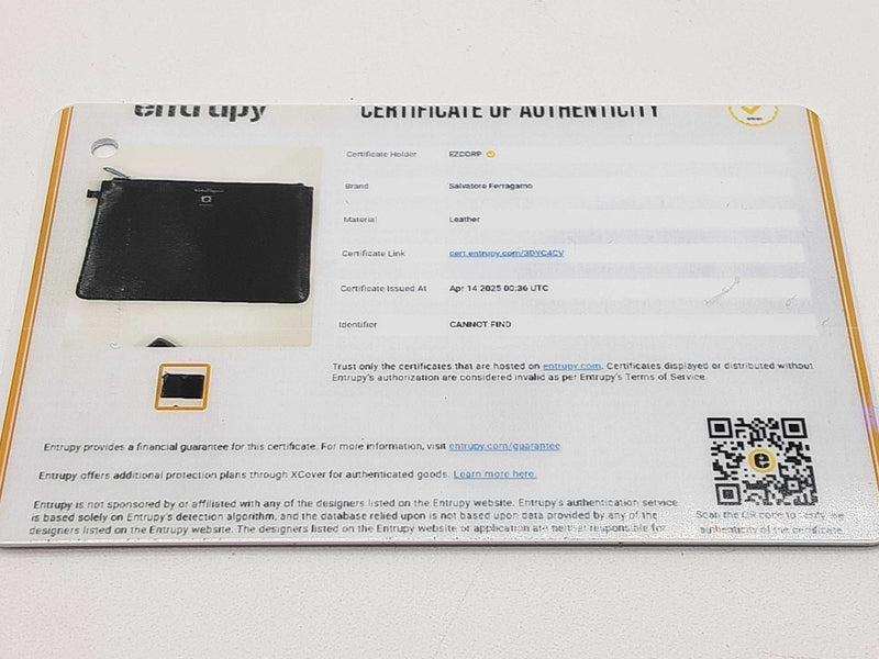 Salvatore Ferragamo Black Leather Zip Flat Pouch Wristlet Clutch Do0525lorde