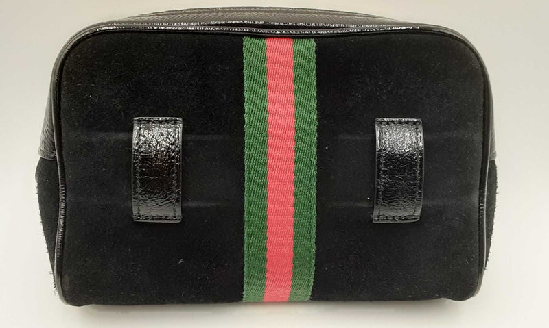 Gucci Black Suede Patent Web Ophidia Belt Bag Eb0424rrxdu