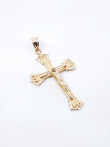 14k Yellow Gold Baroque Crucifix Pendant 2.1 Grams Fw0826lczdu