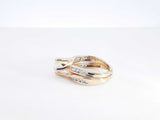 0.88 Cttw Diamond & 14k Yellow Gold Bypass Ring 4.3 Grams Size 3.25 Fw0526oxzdu