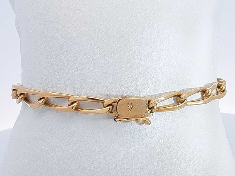 18k Yellow Gold 12.7 Grams Concave Curb Bracelet 8 In Aa0725rzxsa