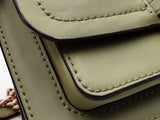 Michael Kors Heather Shoulder Bag In Sage Green Leather Fw0226rrdu