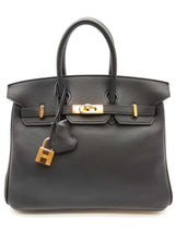 Hermes Birkin 25 Noir Black Swift Gold Hardware Handbag Do1125lirxzde