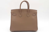 Hermes Birkin 25 Etoupe Togo Leather Eb0126exxzsa