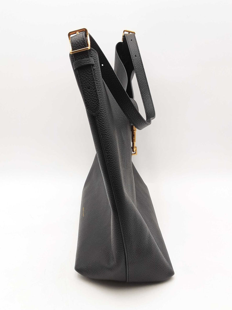 Rebecca Minkoff Megan Black Pebbled Leather Hobo Bag Sd0925rzsa