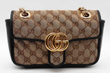 Gucci Diagonal Quilted Gg Monogram Canvas Marmont Shoulder Bag Eb0526irxde