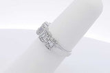 0.6cttw Diamond Ring In 14k White Gold 3.4 Grams Size 6 Eb0326osrdu