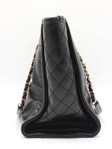 Chanel Deauville Small Shopping Bag In Black Leather Fwwrxzdu