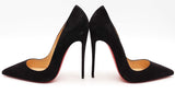 Christian Louboutin So Kate Veau Velours Black Suede Heels Size 39 Eb0624lrxsa