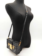 Louis Vuitton Black Epi Leather Petite Malle Crossbody Clutch Bag Do0825olcrde