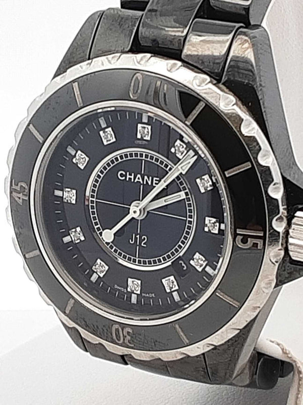 Chanel J12 Black Ceramic & Stainless Steel 33mm Quartz Eb0824oxxzdu