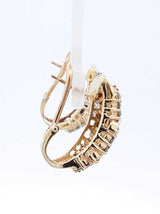 1.80 Cttw Diamond & 14k Yellow Gold J-hoop Earrings 9.4 Grams Fw0825przdu