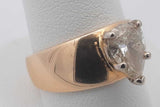 1.5ctw Pear Shaped Diamond Ring In 14k Yellow Gold 7.5 Grams Size 9 Eb0825opxzsa