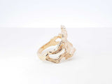 14k Yellow Gold Sculptural Horse Ring 9.8 Grams Size 8 Fw0726iordu