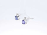 14k White Gold Purple Stone Stud Earrings 1.2 Grams Eb0624rxdu