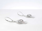 Na Hoku Diamond & 14k White Gold Flip Flop Slipper Earrings 4.2 Gram Fw0826orxdu