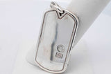 David Yurman Black Diamond 925 Sterling Silver Dog Tag Pendant 13.4g Eb0126orxsa