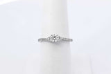 0.63ctw Diamond Ring In 14k White Gold 2.5 Grams Size 7 Eb0925lexdu