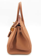 Hermes Birkin 25cm Gold Brown Togo Gold Hardware Handbag Do0626lrxzxde