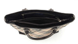 Burberry Blue Label Tote Bag In Nova Check Canvas & Brown Leather Fw0326orzdu