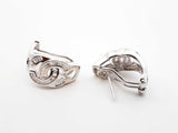 0.70 Cttw Diamond Baguette & 14k White Gold Omega Back Earrings 4.2 Grams Fw0826ocrdu