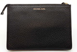 Michael Kors Cooper Black Leather Wristlet Eb0226lede