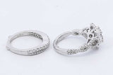 1.71ctw Diamond Wedding Set In 14k White Gold 7.3 Grams Size 4 Eb1125ixzdu