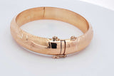 14k Yellow Gold Engraved Hinged Bangle Bracelet 22.1 Grams Eb0626oxxzdu