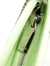 Christian Louboutin Loubitwist Patent Leather Clutch In Studio Green Fw0725lxzdu