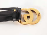 Gucci Gg Marmont Black Leather Belt Size 95-38 Sd0626lrxde