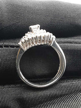 1.05 Cttw Diamond & 14k Gold Bypass Halo Bridal Set 5.5g Size 4.75 Fw0426cexdu