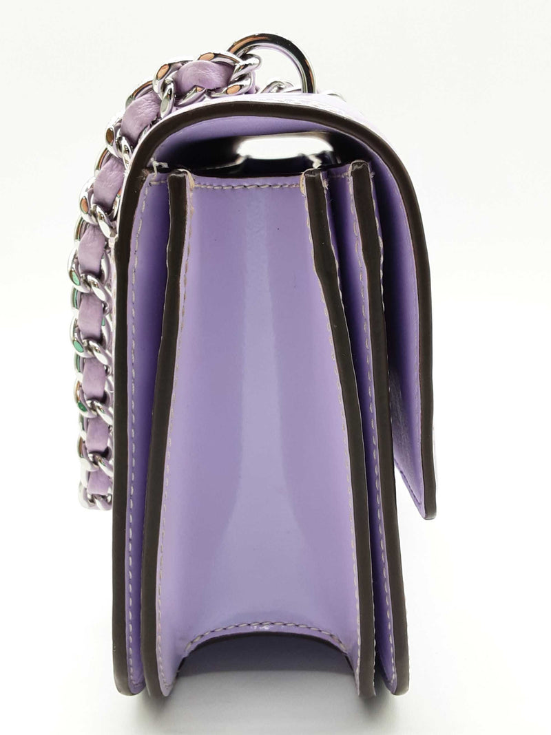 Tory Burch Britten Lavender Purple Leather Chain Shoulder Bag Do0325lxzde