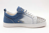 Christian Louboutin Louis Junior Spikes Gradient Denim Sneakers Sz 42 Eb526lrxsa