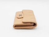 Chanel Classic Flap Card Holder In Beige Quilted Caviar Leather Fw0925wzxdu