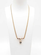 Lab-created Alexandrite, Natural Diamond & 14k Gold Necklace 13.5gs Fw0725rxzdu