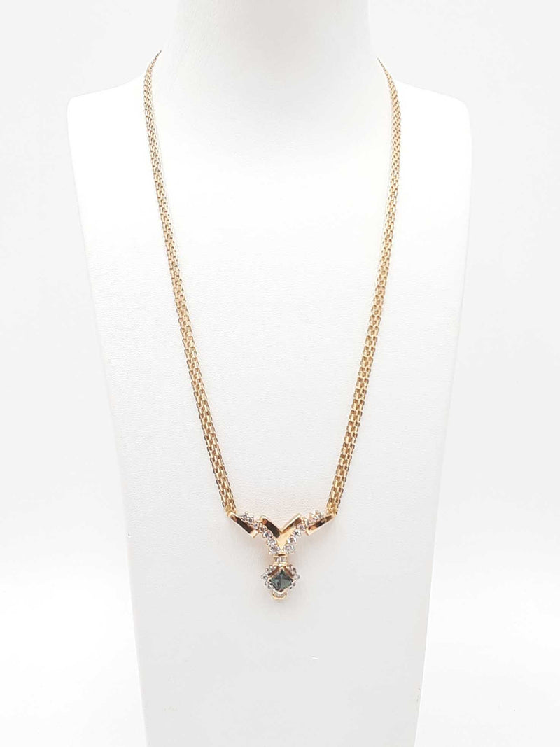 Lab-created Alexandrite, Natural Diamond & 14k Gold Necklace 13.5gs Fw0725rxzdu