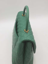 Chanel Green Quilted Caviar Cocotop Handle Flap Bag Eb0626oixzsa